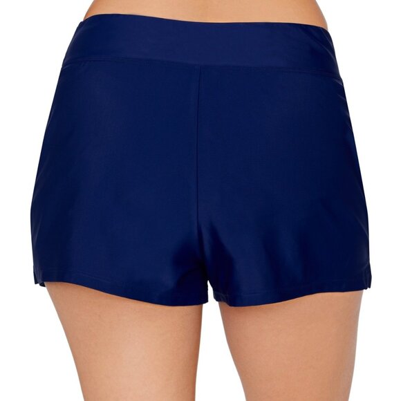 Island Escape Women's Pull-On Swim Shorts – Navy Blue - Picture 4 of 4